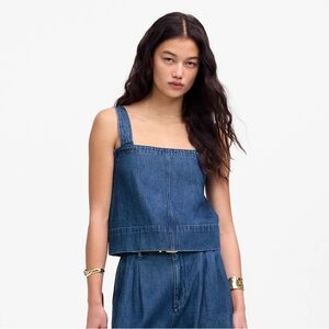 Madewell Squareneck Tank in McNair Wash: Airy Denim Edition